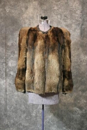 Beaver Fur Coat With Black Satin Lining