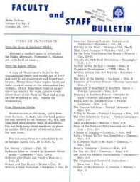 Faculty Bulletin, Volume 12, No. 8, October 28, 1974