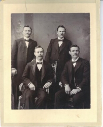 Photo of Hyrum Manwaring and three other missionaries