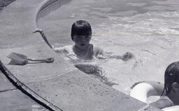 Portrait of children in the pool