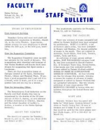 Faculty Bulletin, Volume 12, No. 24, March 10, 1975