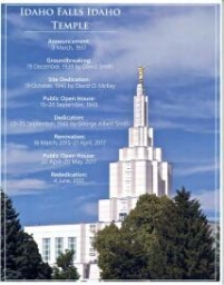 Idaho Falls Temple Fact Sheet