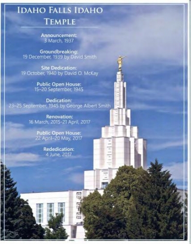 Idaho Falls Temple Fact Sheet