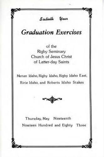 Rigby LDS Seminary Scrapbook