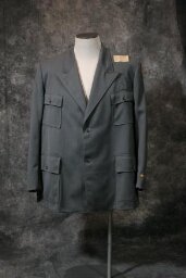 Men's Green Wool Suit Uniform Jacket