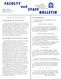 Faculty Bulletin, Volume 12, No. 30, April 21, 1975