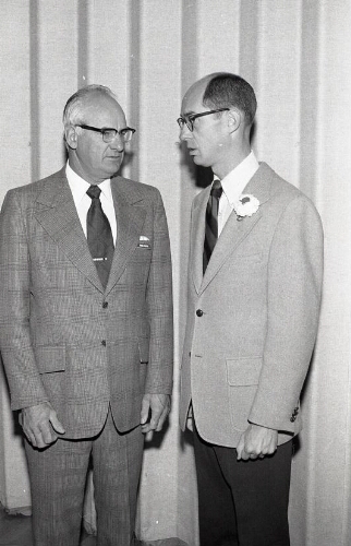 President Henry B. Eyring with alumnus