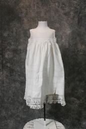 White Cotton Dress With Crochet Lace