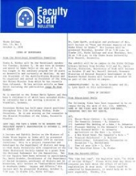 Faculty Bulletin, Volume 15, No. 5, October 2, 1978