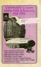 Community Classes Idaho Falls & Rexburg Fall 1995
