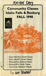 Community Classes Idaho Falls & Rexburg Fall 1998