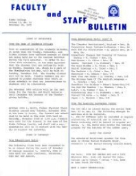 Faculty Bulletin, Volume 13, No. 12, November 24, 1975