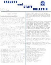 Faculty Bulletin, Volume 14, No. 1, September 7, 1976