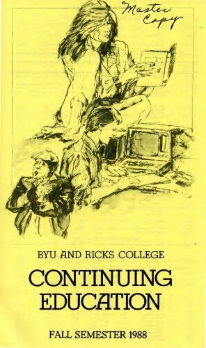 BYU and Ricks College Continuing Education Fall Semester 1988