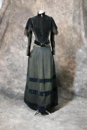 Black Velvet Dress With Embroidery