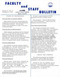 Faculty Bulletin, Volume 11, No. 11, November 5, 1973