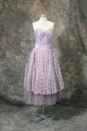 Purple Lace Prom Dress