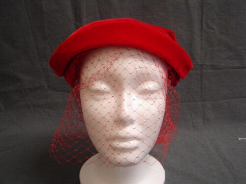 Red Velvet Half Hat