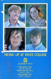 Ricks College Class Schedule, Summer 1975