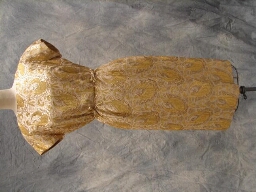 Gold Dress Corded Waistline