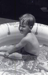 Portrait of child in the pool