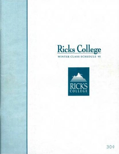 Ricks College Winter Class Schedule 95