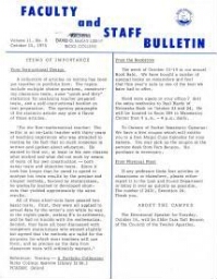 Faculty Bulletin, Volume 11, No. 8, October 15, 1973