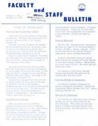 Faculty Bulletin, Volume 11, No. 9, October 22, 1973