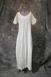 White Cotton Nightgown with Embroidery