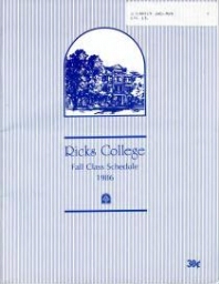 Ricks College Fall Class Schedule 1986