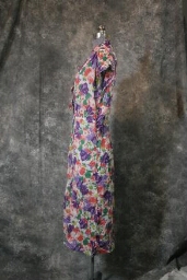 Floral Pattern Knee Length Dress