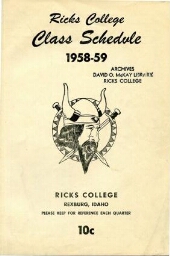 Ricks College Class Schedule 1958-59