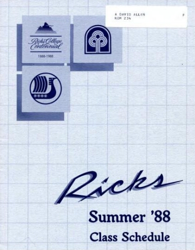 Ricks Summer '88 Class Schedule