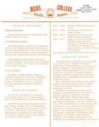 Faculty Bulletin, Volume 9, No. 8, October 25, 1971