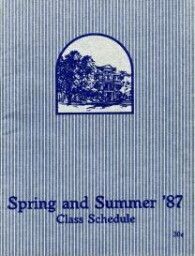 Spring and Summer '87 Class Schedule