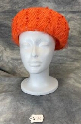 Orange Pillbox hat