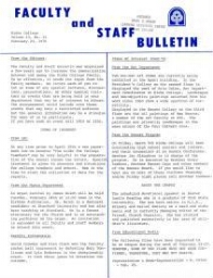 Faculty Bulletin, Volume 13, No. 21, February 23, 1976