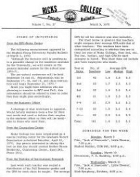Faculty Bulletin, Volume 7, No. 27, March 9, 1970