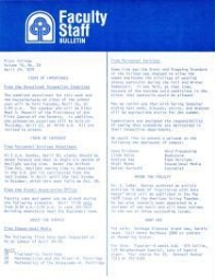 Faculty Bulletin, Volume 15, No. 29, April 24, 1978