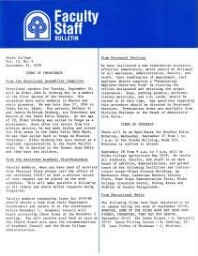 Faculty Bulletin, Volume 15, No. 4, September 25, 1978