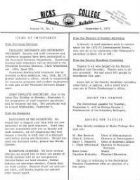 Faculty Bulletin, Volume 10, No. 1, September 4, 1972
