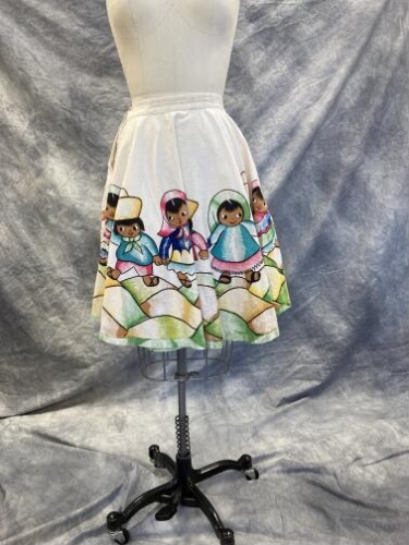 White Skirt Painted Children