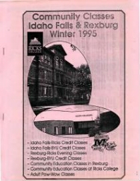 Community Classes Idaho Falls & Rexburg Winter 1995