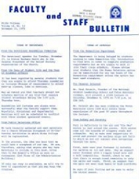 Faculty Bulletin, Volume 14, No. 12, November 22, 1976
