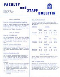 Faculty Bulletin, Volume 14, No. 19, February 7, 1977