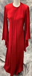 Red Dress Jewel Neckline