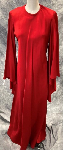 Red Dress Jewel Neckline