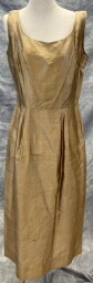 Sleeveless Metallic Shantung Dress