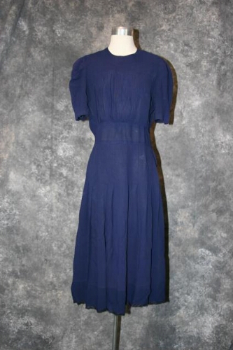 Navy Blue Polyester Dress